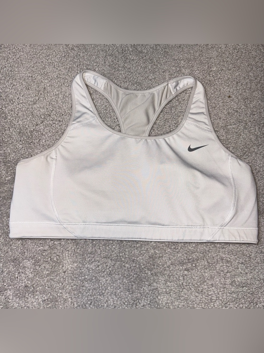 Nike Light White Racerback Support Sports Bra